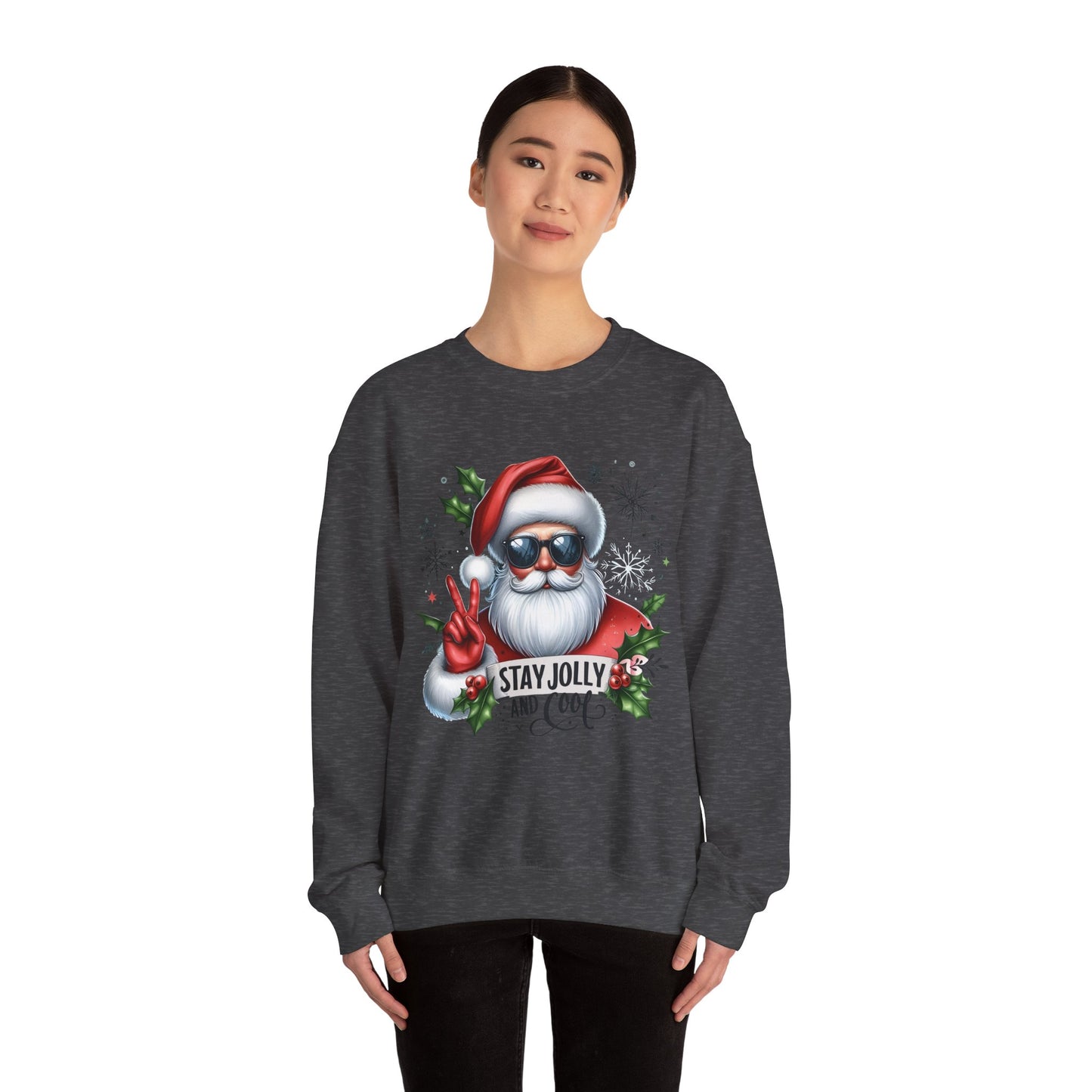 Funny Santa Christmas Unisex Heavy blend Crew Neck Sweatshirt