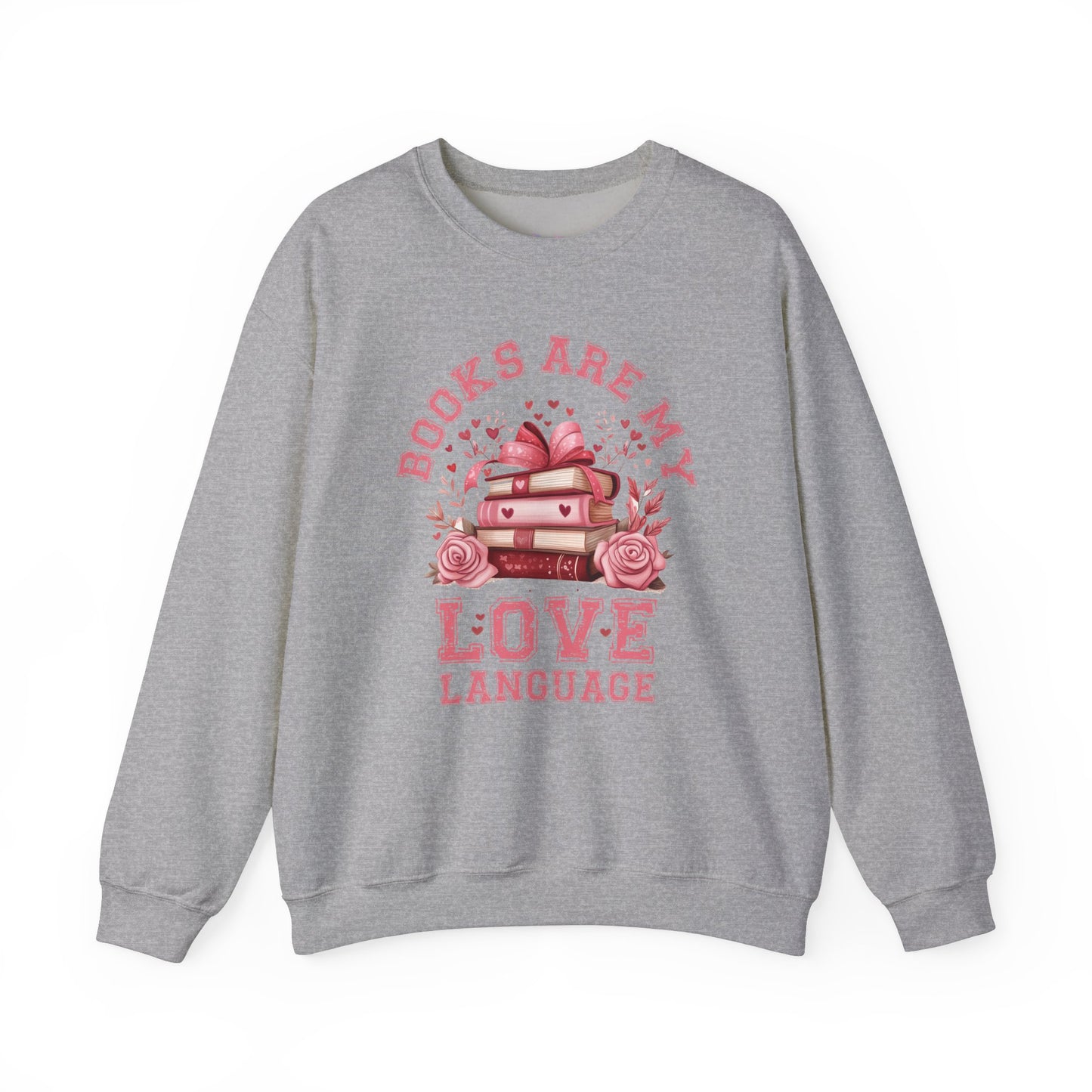 Books are my Love Language Unisex Heavy Blend Crewneck Sweatshirt - size S - 5X
