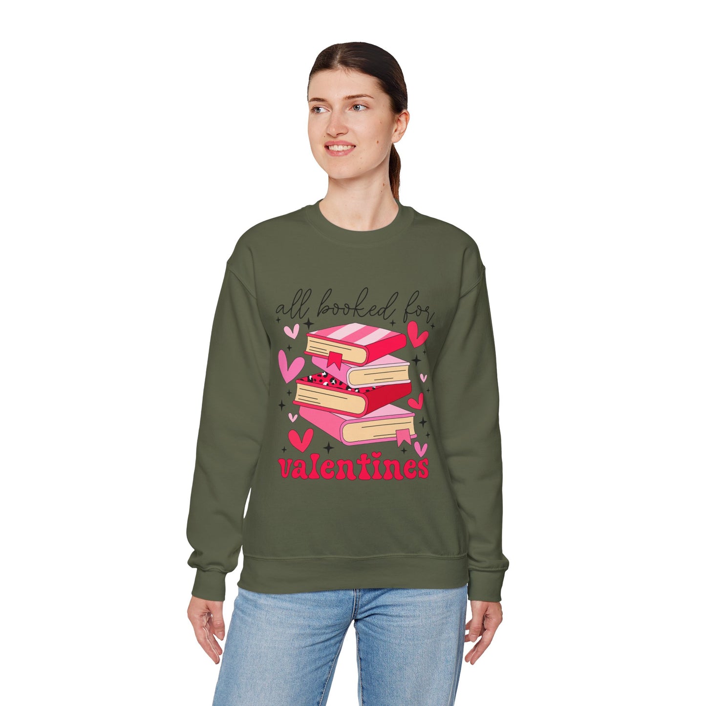 Book Lover Valentine's Day Unisex Sweatshirt - sizes S - 5X