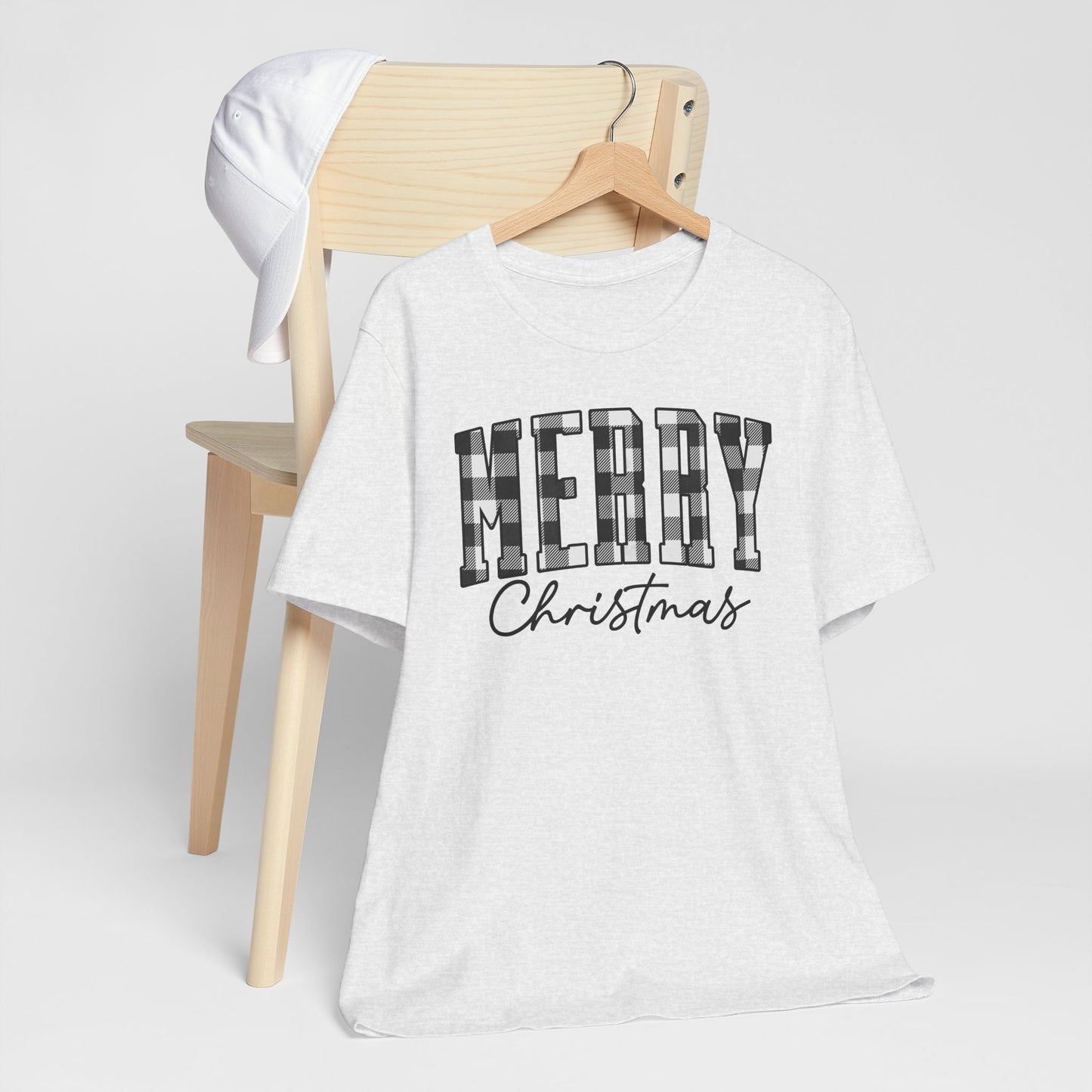 Buffalo plaid Merry Christmas Unisex Jersey Short Sleeve Tee - sizes S - 3X