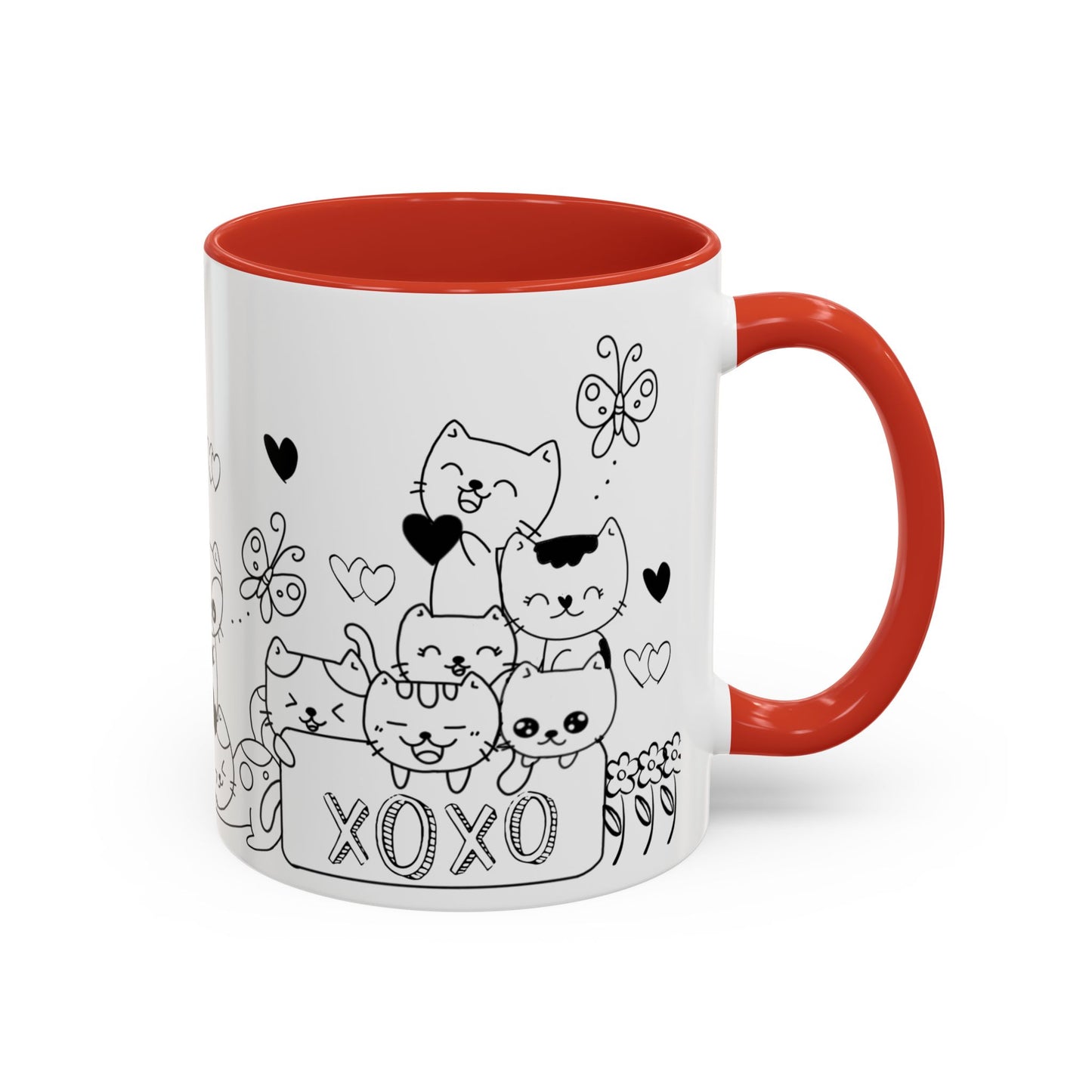 Coffee Mug - Valentine's Day Cat Love Mug for Cat Lovers