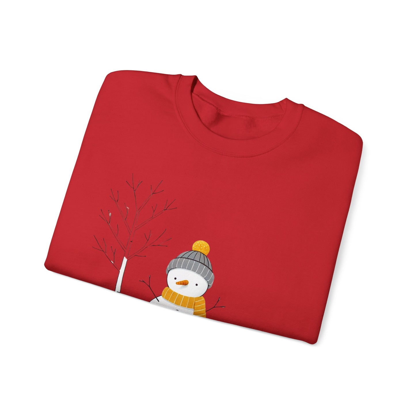 Snowman and Dog Winter Scene Unisex Heavy Blend™ Crewneck Sweatshirt - sizes S - 5X