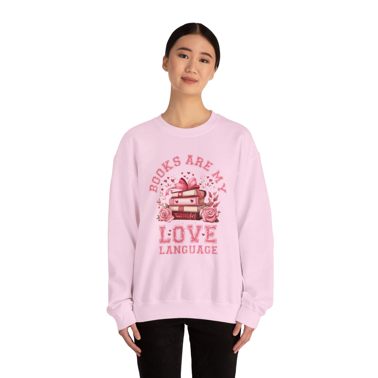 Books are my Love Language Unisex Heavy Blend Crewneck Sweatshirt - size S - 5X