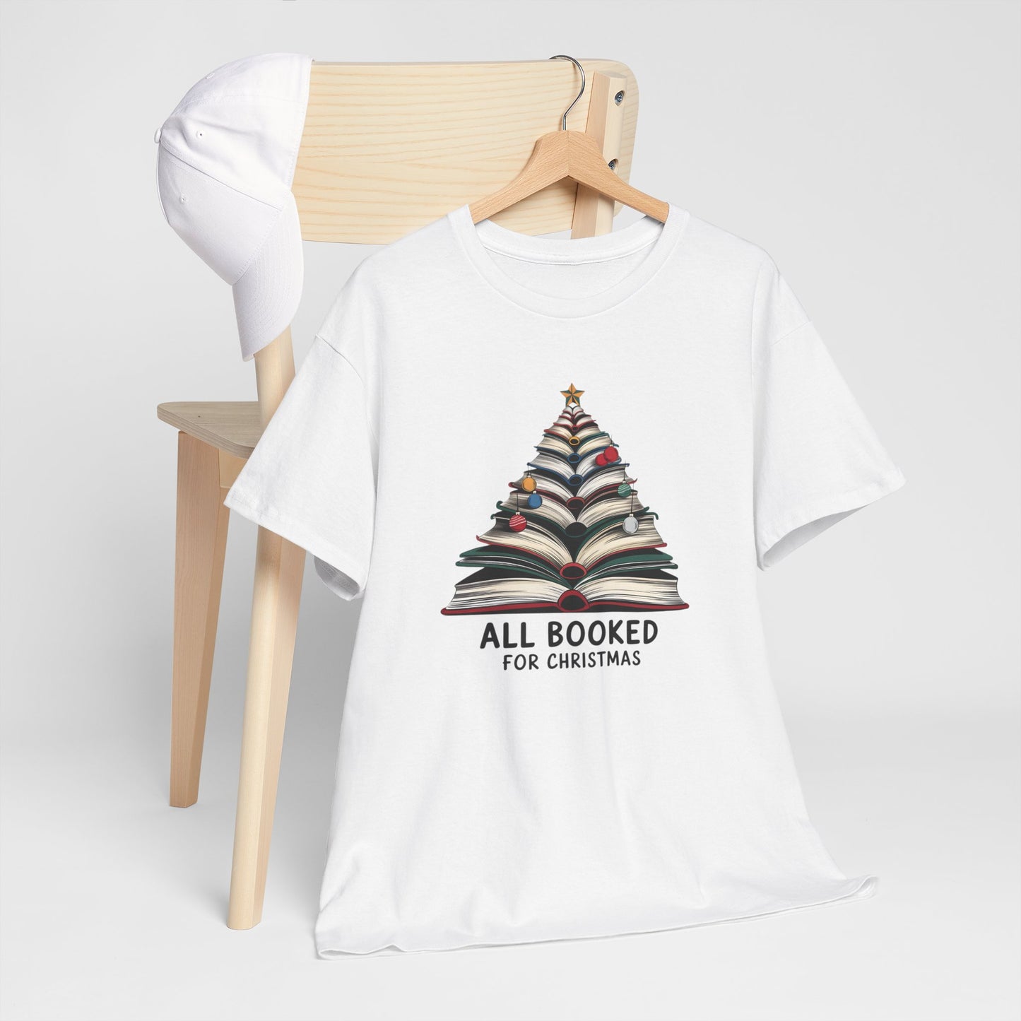 All Booked for Christmas Unisex Heavy Cotton T-shirt - sizes S - 5X