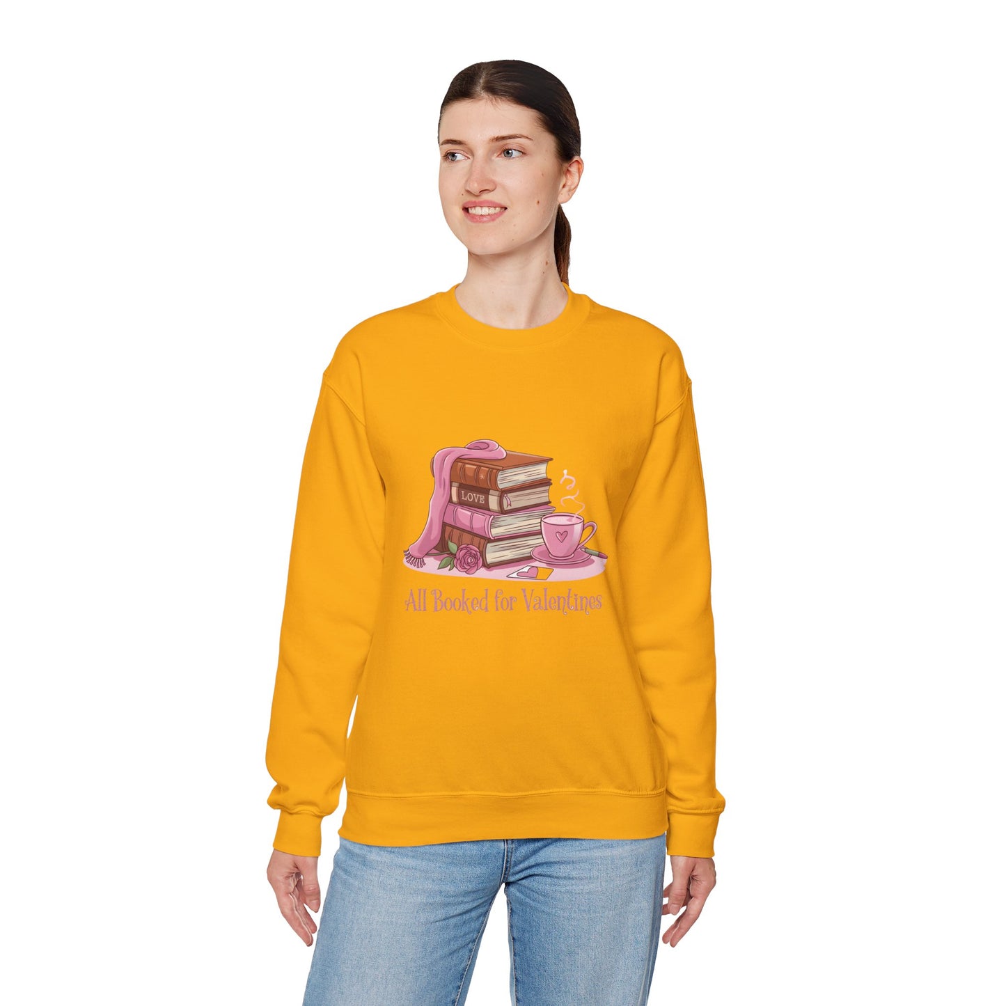 Valentine's Day Book Lover Crewneck Sweatshirt - S - 5X