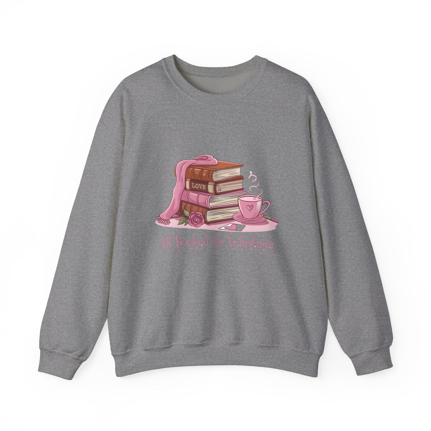 Valentine's Day Book Lover Crewneck Sweatshirt - S - 5X