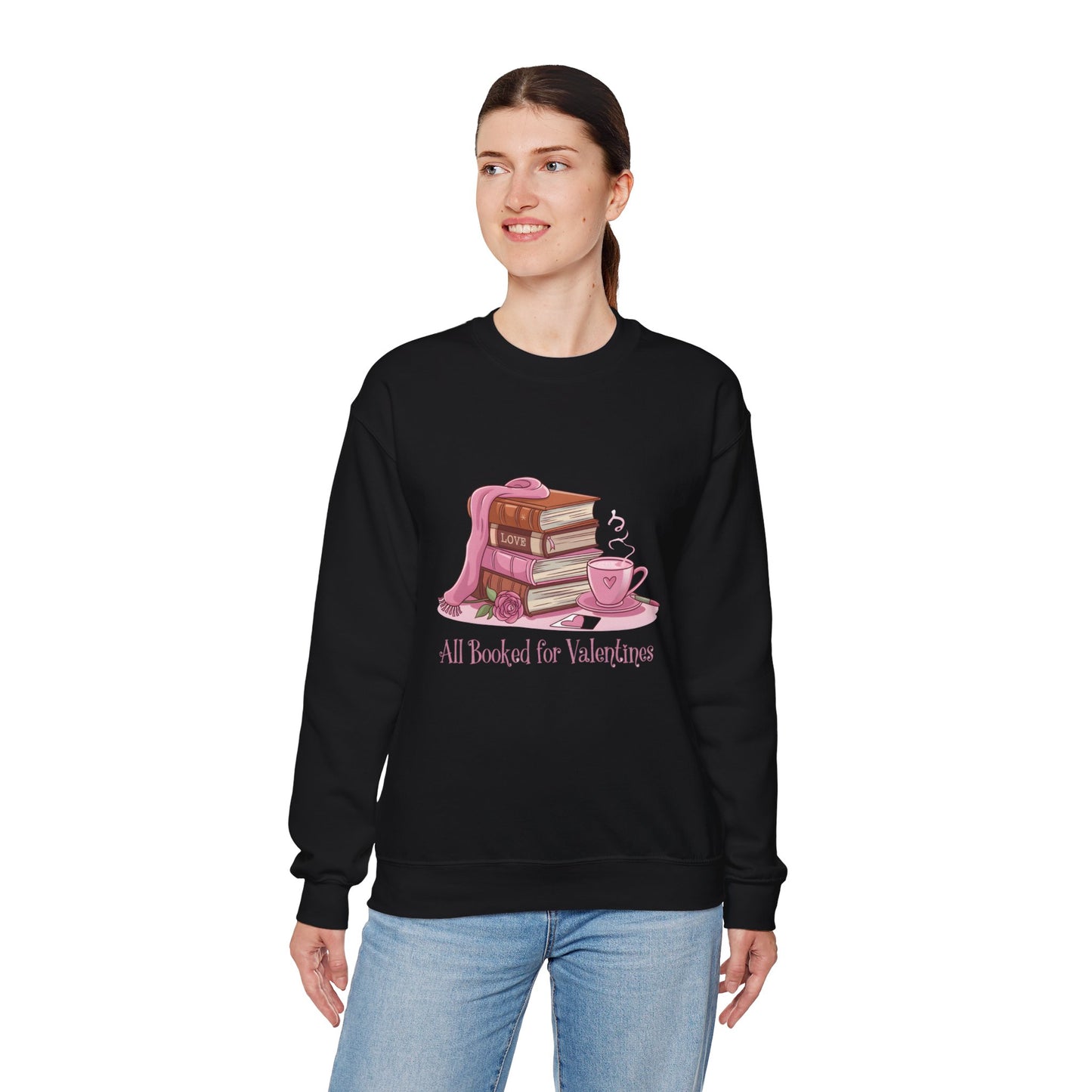 Valentine's Day Book Lover Crewneck Sweatshirt - S - 5X