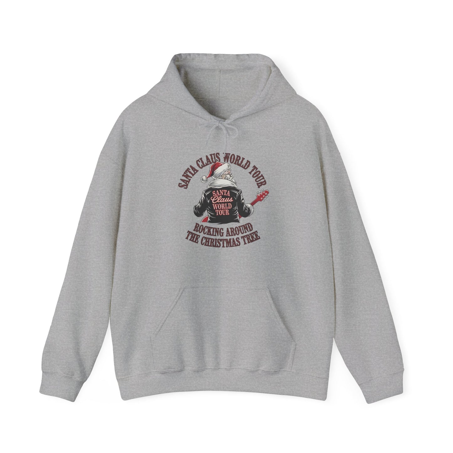 Santa Claus World Tour Heavy Blend Hooded Sweatshirt - Christmas Holiday Cozy Music - sizes S - 5X