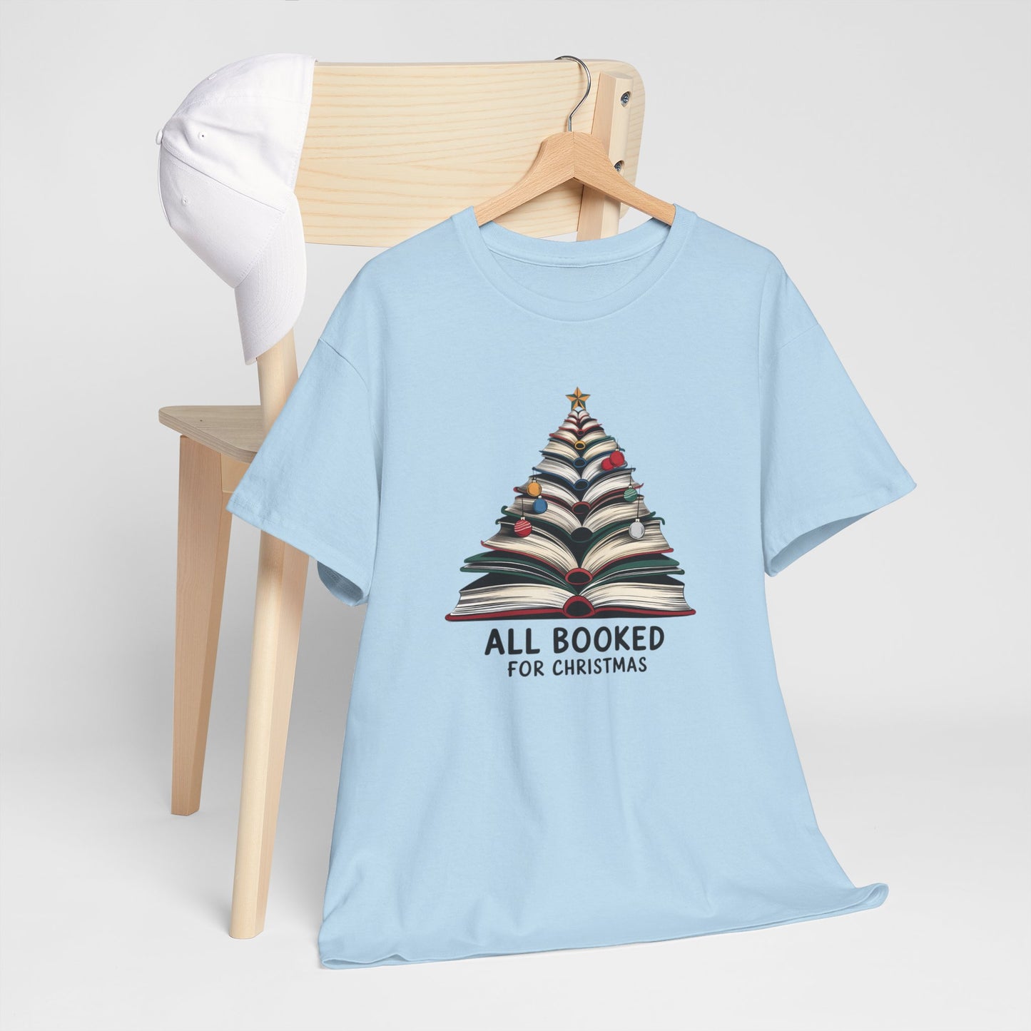 All Booked for Christmas Unisex Heavy Cotton T-shirt - sizes S - 5X