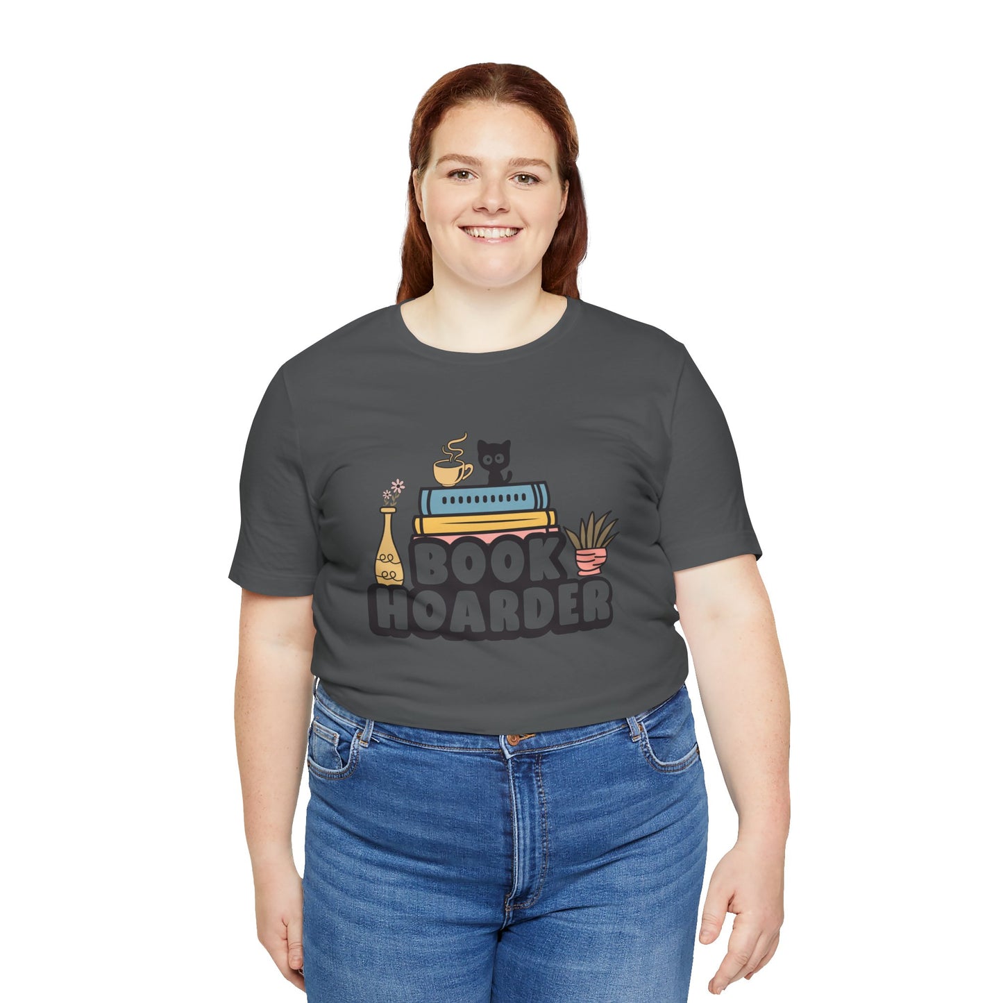 Book Hoarder Unisex Tee - Cat Lover Book Lover Funny Gift - sizes S - 3X