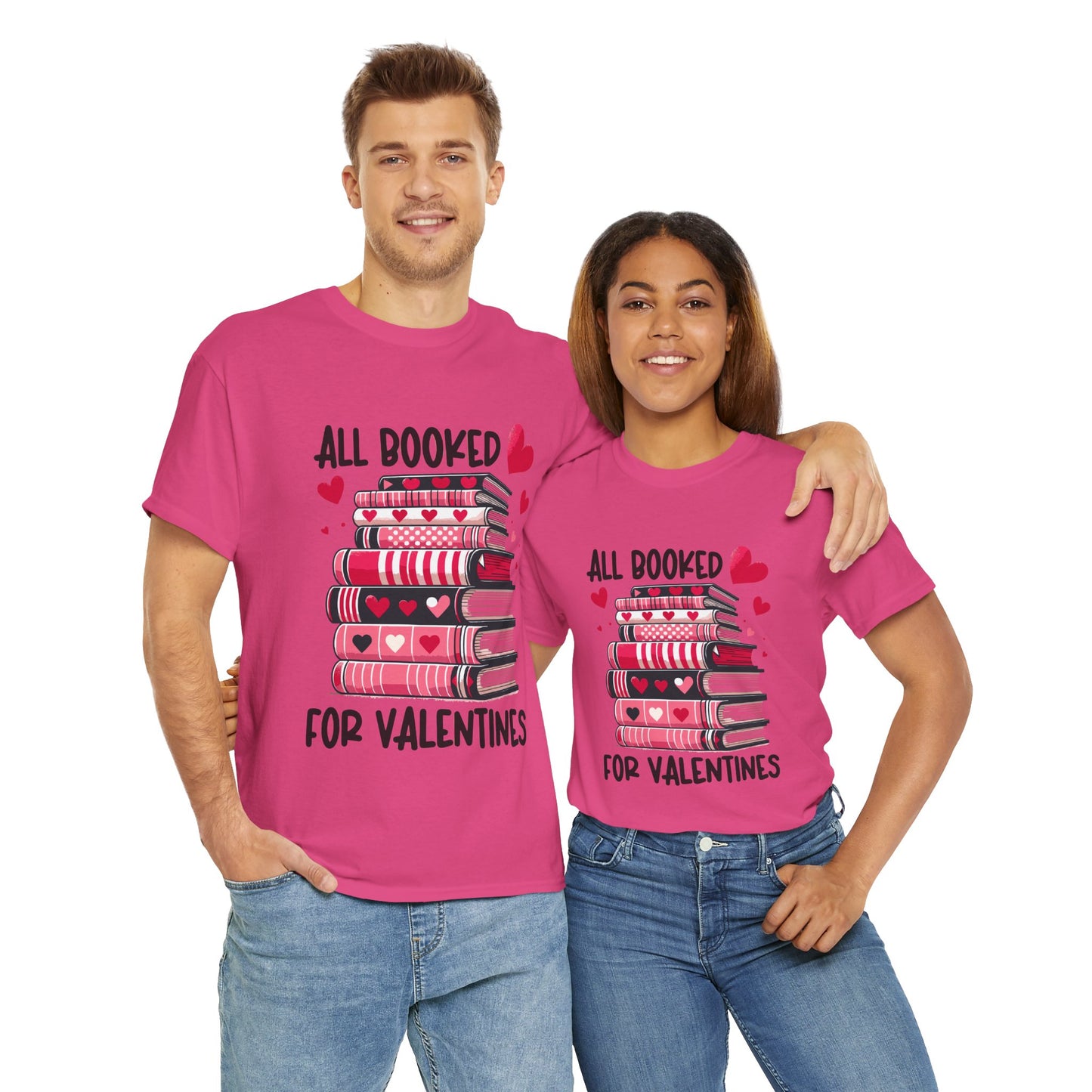 Valentine's Day Book Lover Unisex Tee - sizes S - 5X