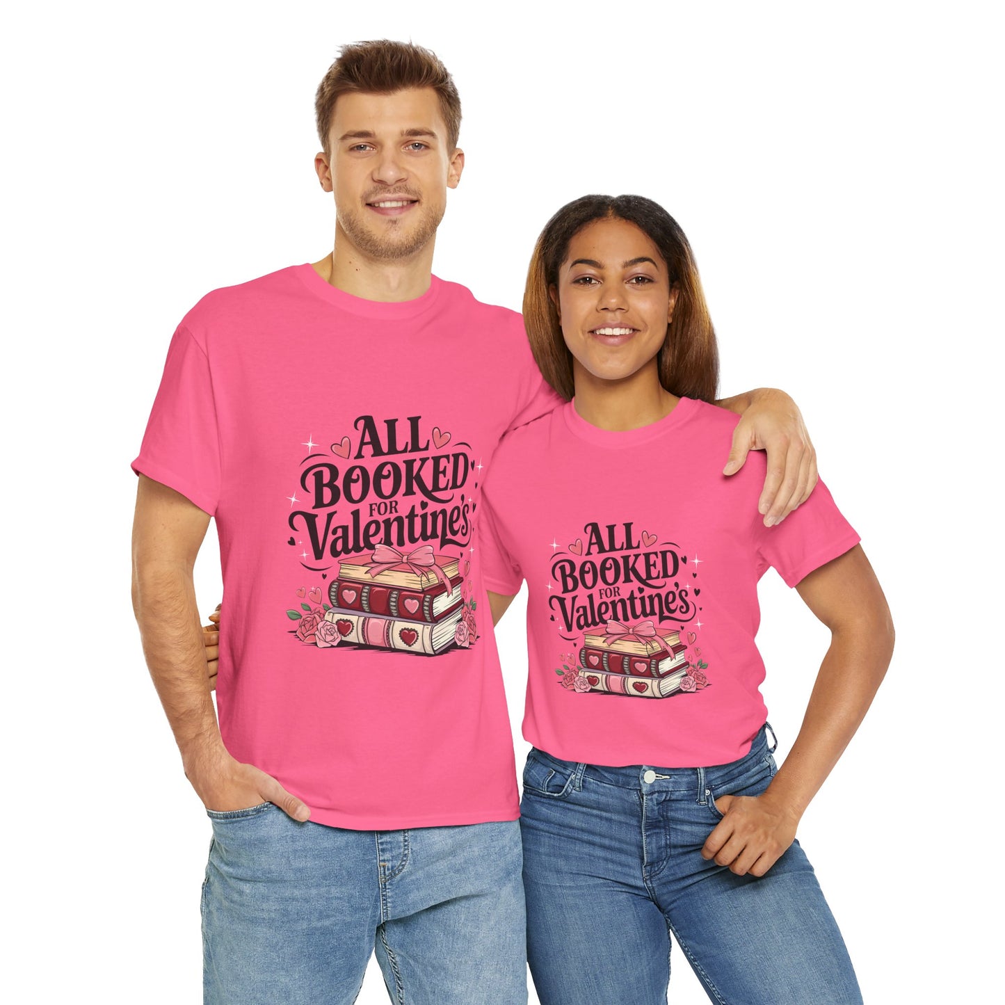 Valentine's Day Book Lover Unisex Tee - sizes S - 5X