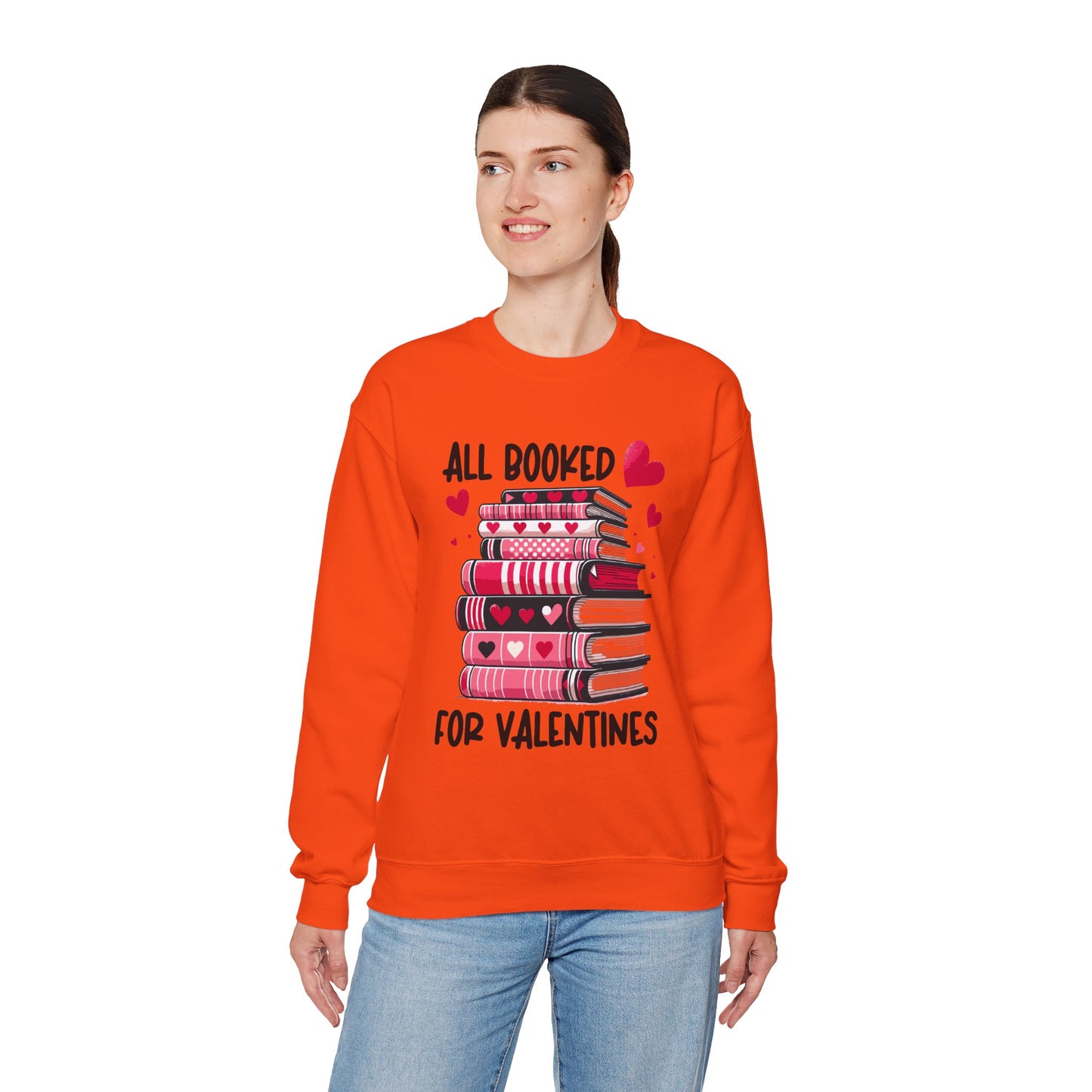 All Booked for Valentine's Day Unisex Heavy Blend Crewneck Sweatshirt