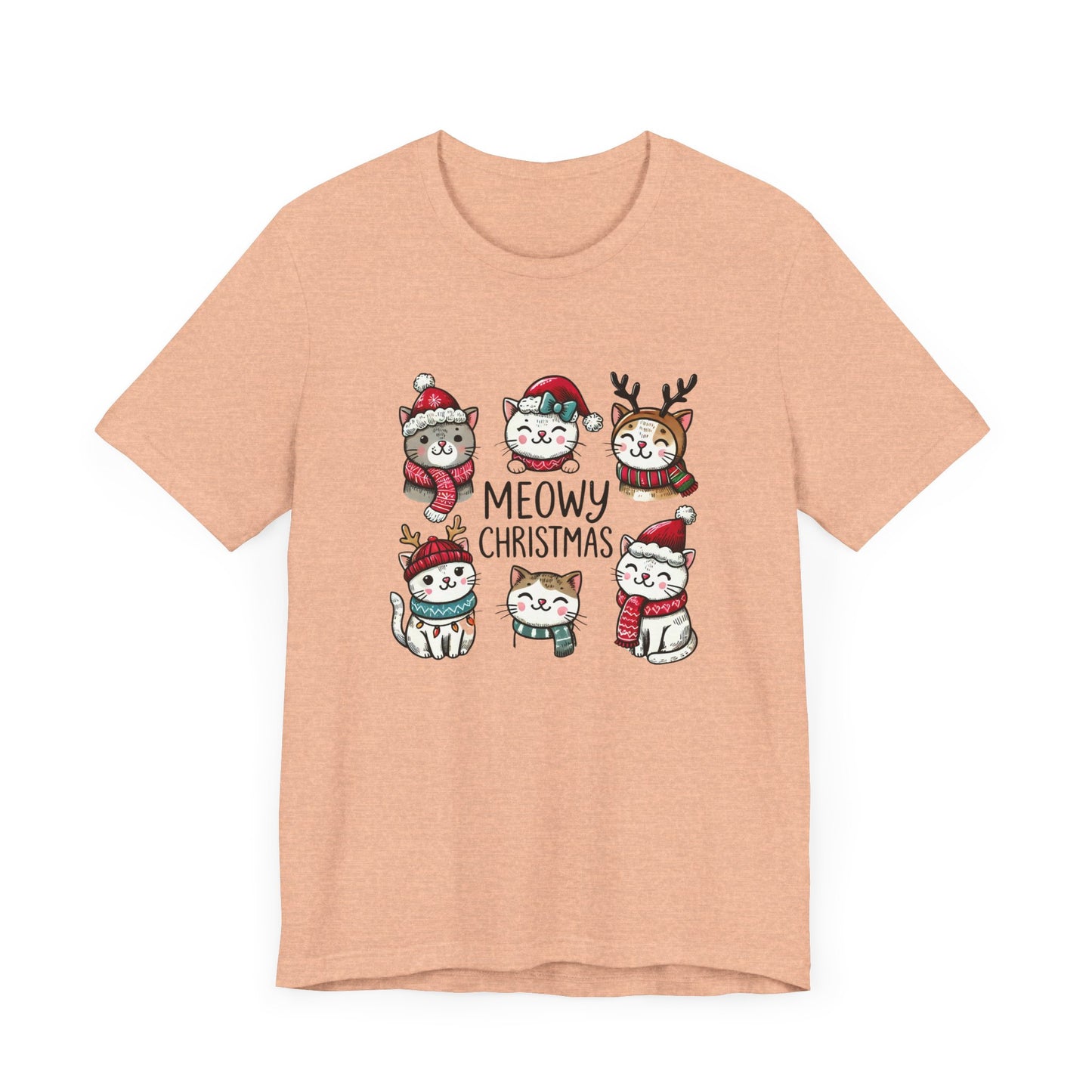 Meowy Christmas Unisex Jersey Short Sleeve Tee - size S - 3X