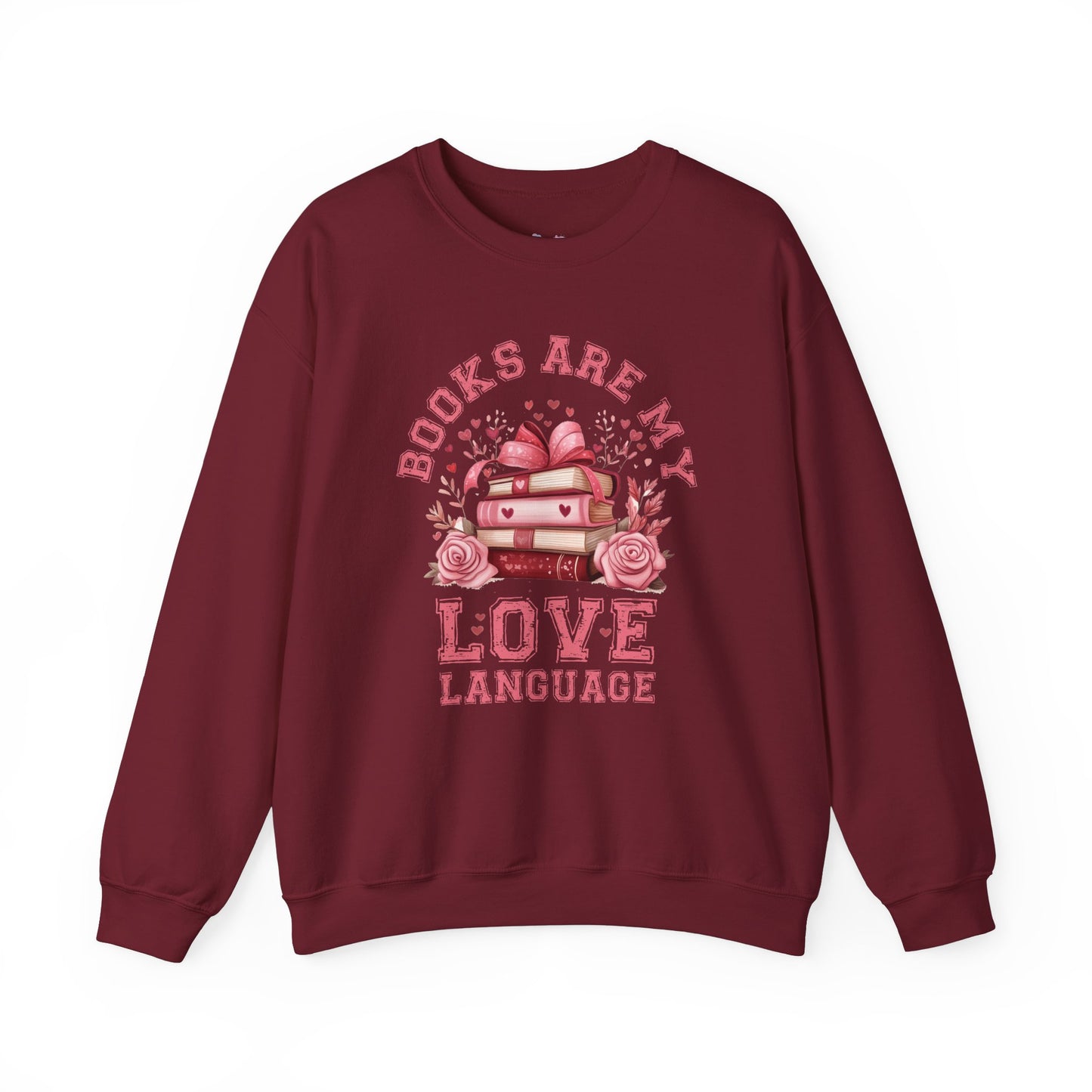 Books are my Love Language Unisex Heavy Blend Crewneck Sweatshirt - size S - 5X