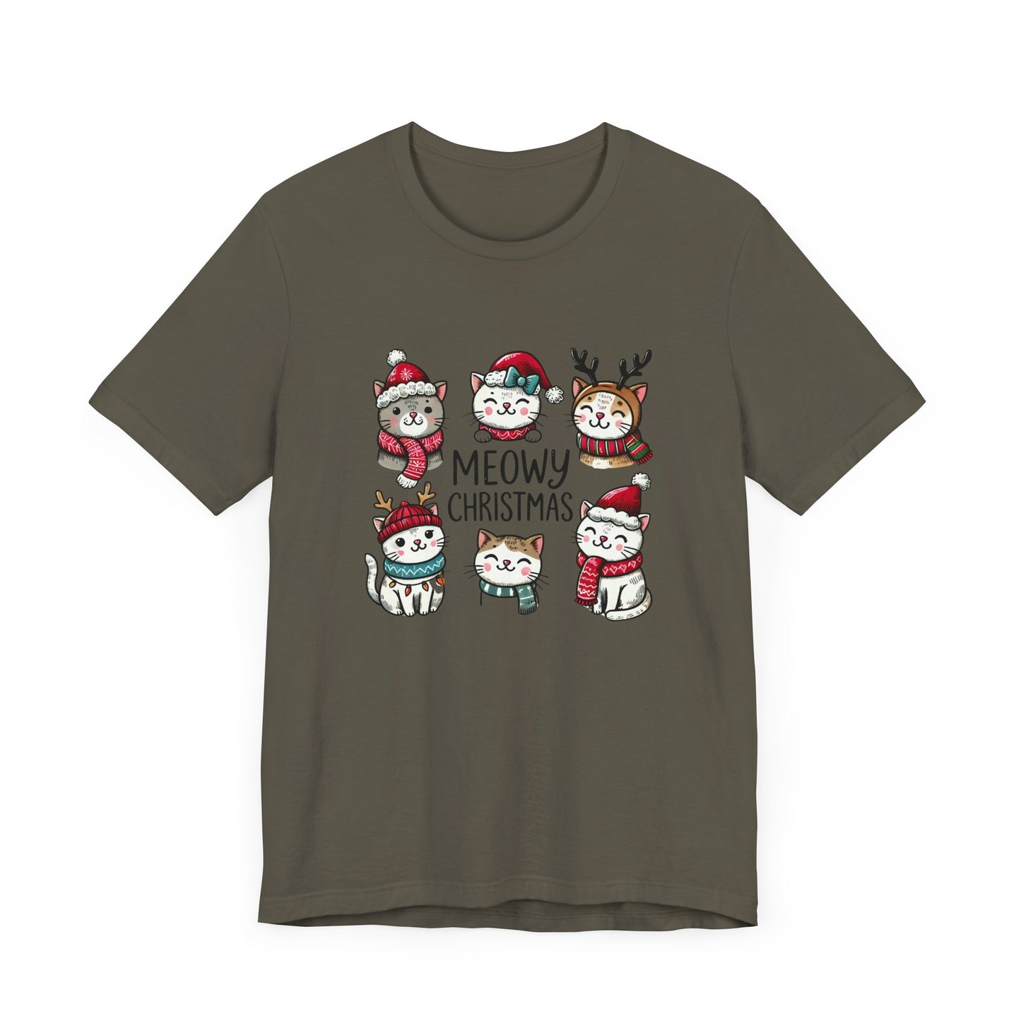 Meowy Christmas Unisex Jersey Short Sleeve Tee - size S - 3X
