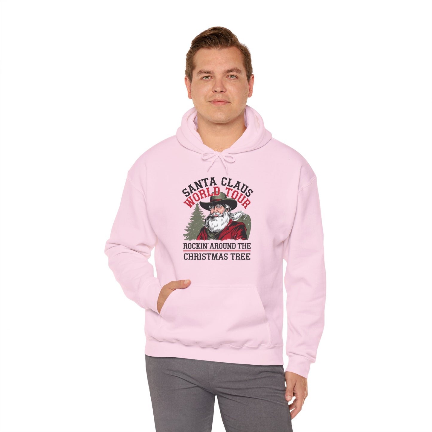 Santa Claus World Tour Unisex Heavy Blend™ Hooded Sweatshirt - sizes S - 3X - Rocking Around the Christmas Tree