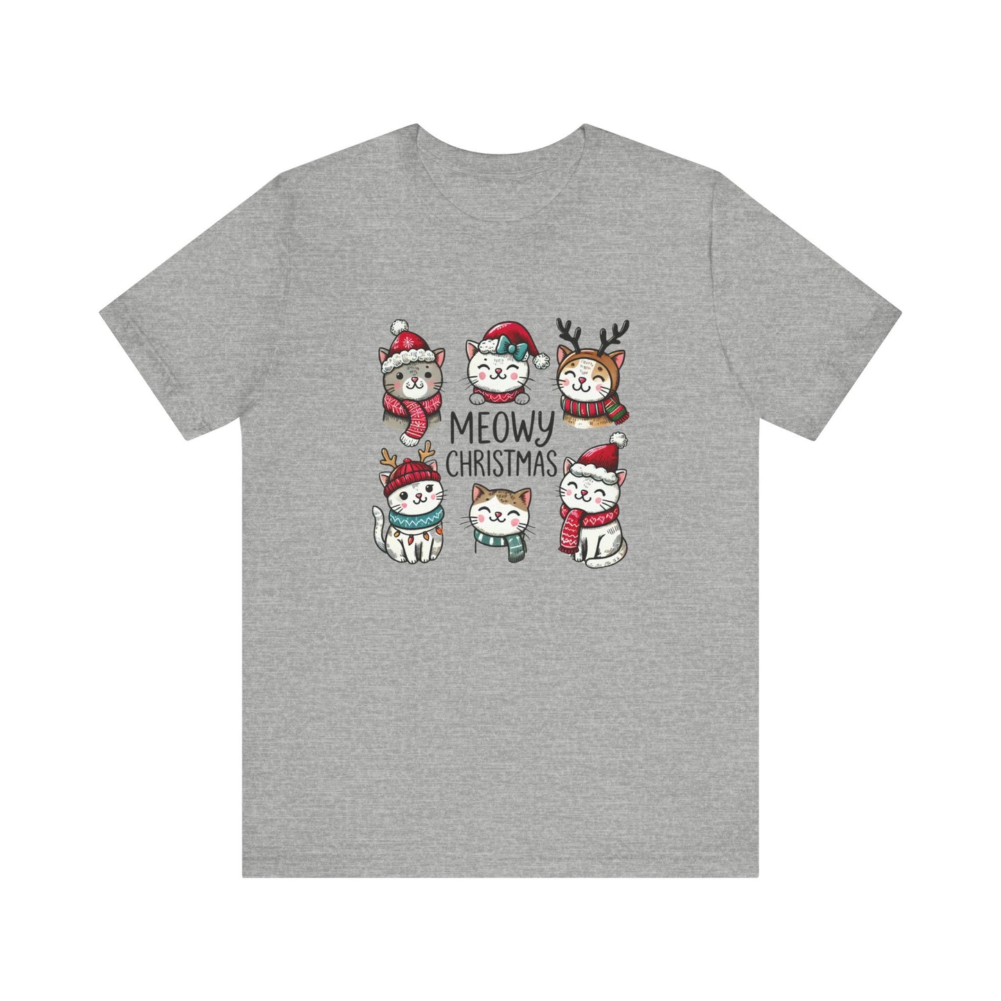 Meowy Christmas Unisex Jersey Short Sleeve Tee - size S - 3X
